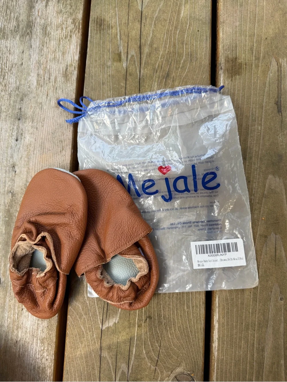 Mejale Toddler Moccasin Slip-On Soft Sole Genuine Leather Barefoot Shoes